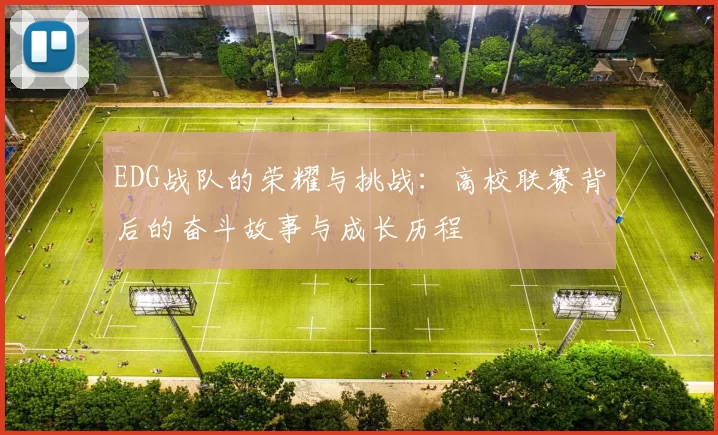 EDG战队的荣耀与挑战：高校联赛背后的奋斗故事与成长历程