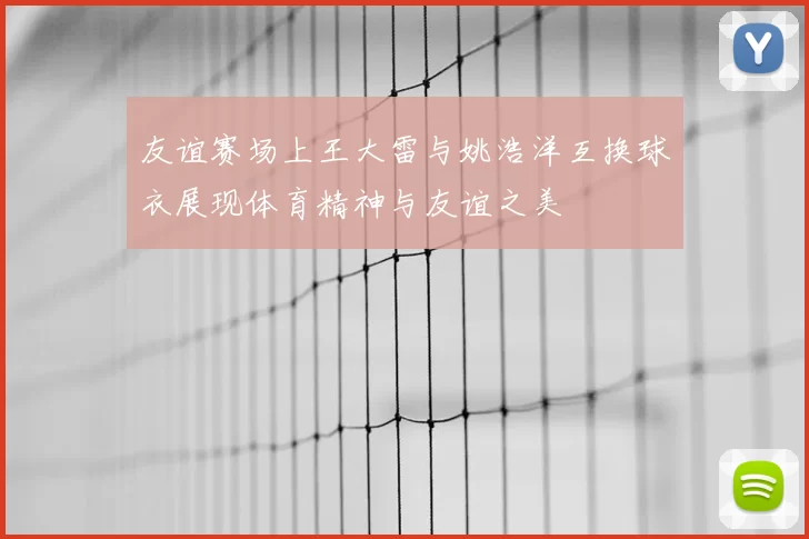 友谊赛场上王大雷与姚浩洋互换球衣展现体育精神与友谊之美